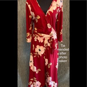 No Boundaries Floral Red Crop Jumpsuit.